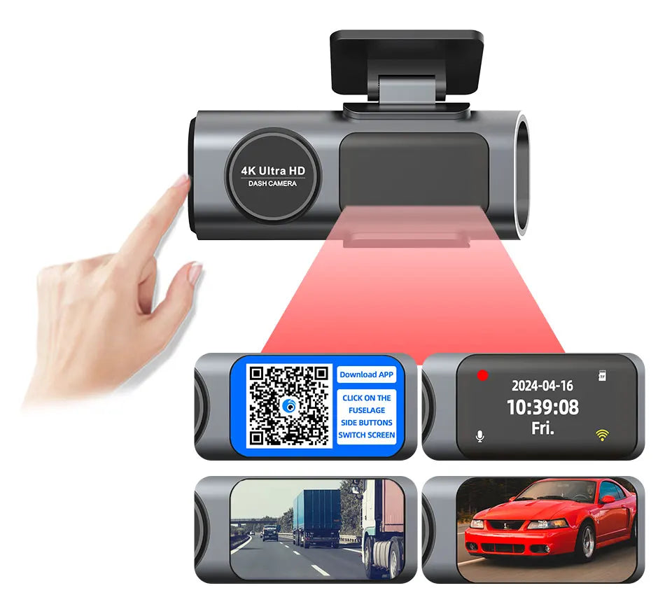 AutoGuard 4K Dashcam Pro with GPS and Wifi