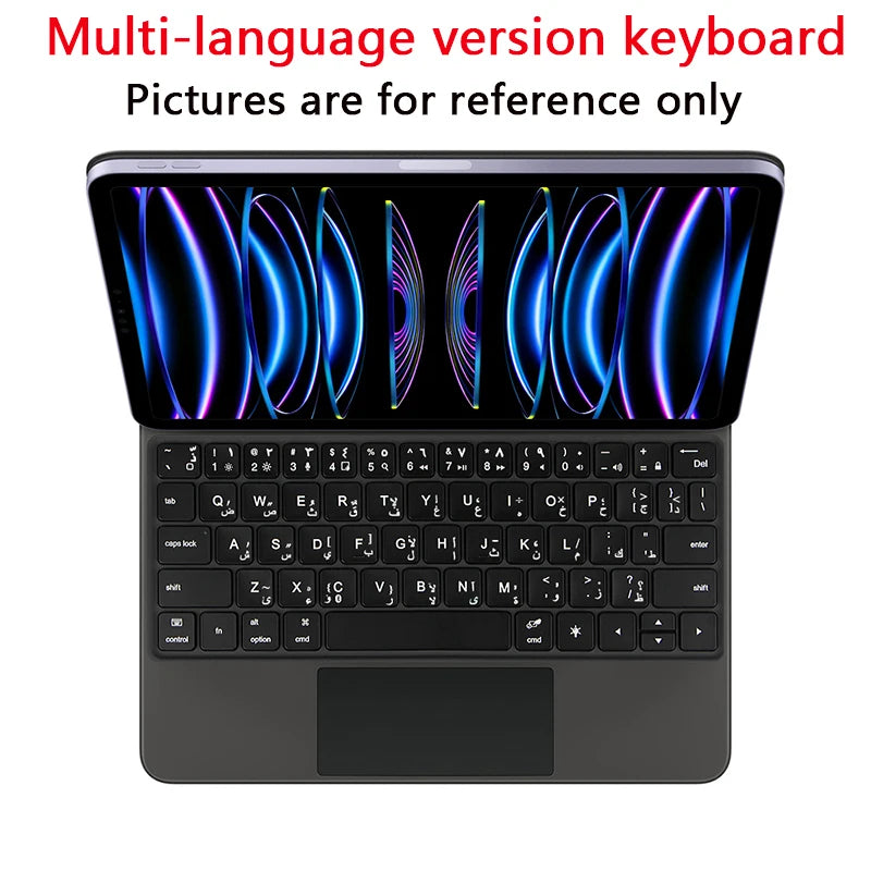 iPad 10.9" 2022 Magic Keyboard Folio Case with Portuguese, Spanish, Hebrew, Arabic, German Support