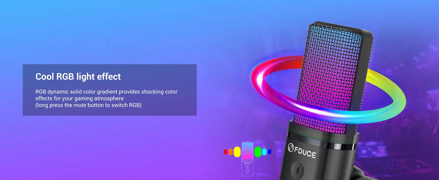 DynamicGlow RGB Mic: Immerse in Vibrant Soundscapes"