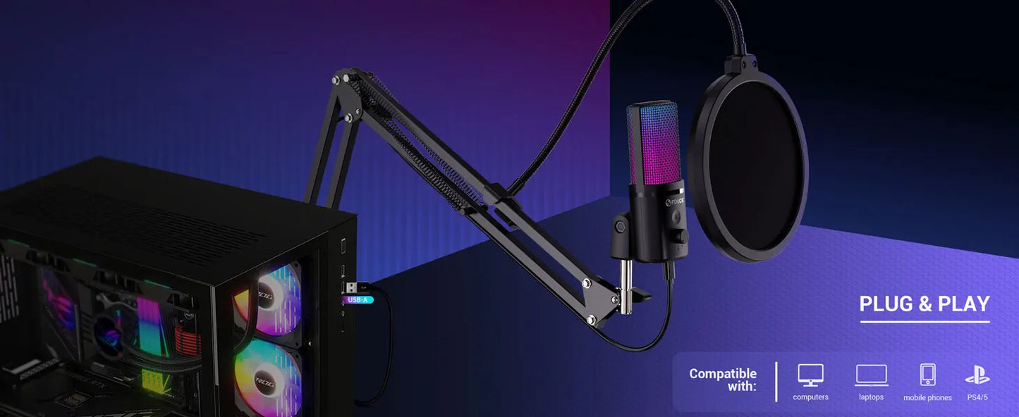 DynamicGlow RGB Mic: Immerse in Vibrant Soundscapes"