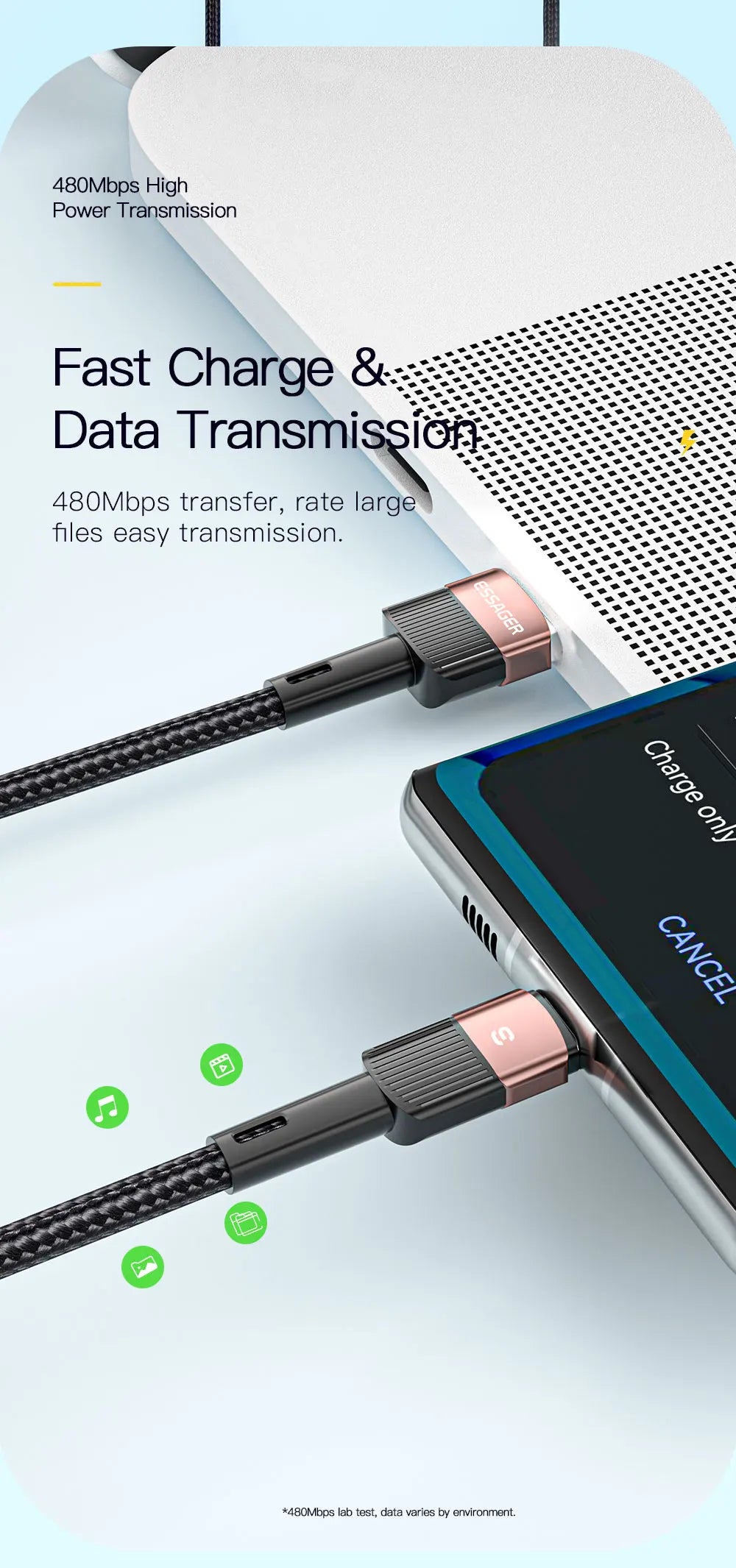 Essager TurboCharge 7A USB-C Cable