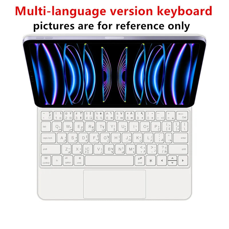 iPad 10.9" 2022 Magic Keyboard Folio Case with Portuguese, Spanish, Hebrew, Arabic, German Support